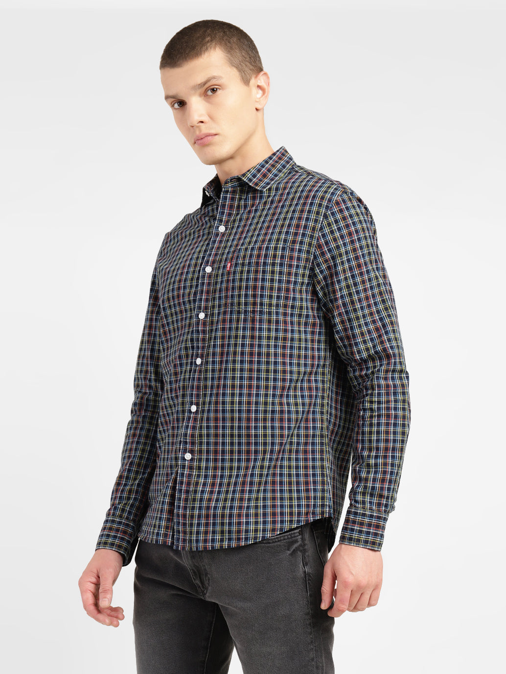 Men's Checkered Slim Fit Shirt
