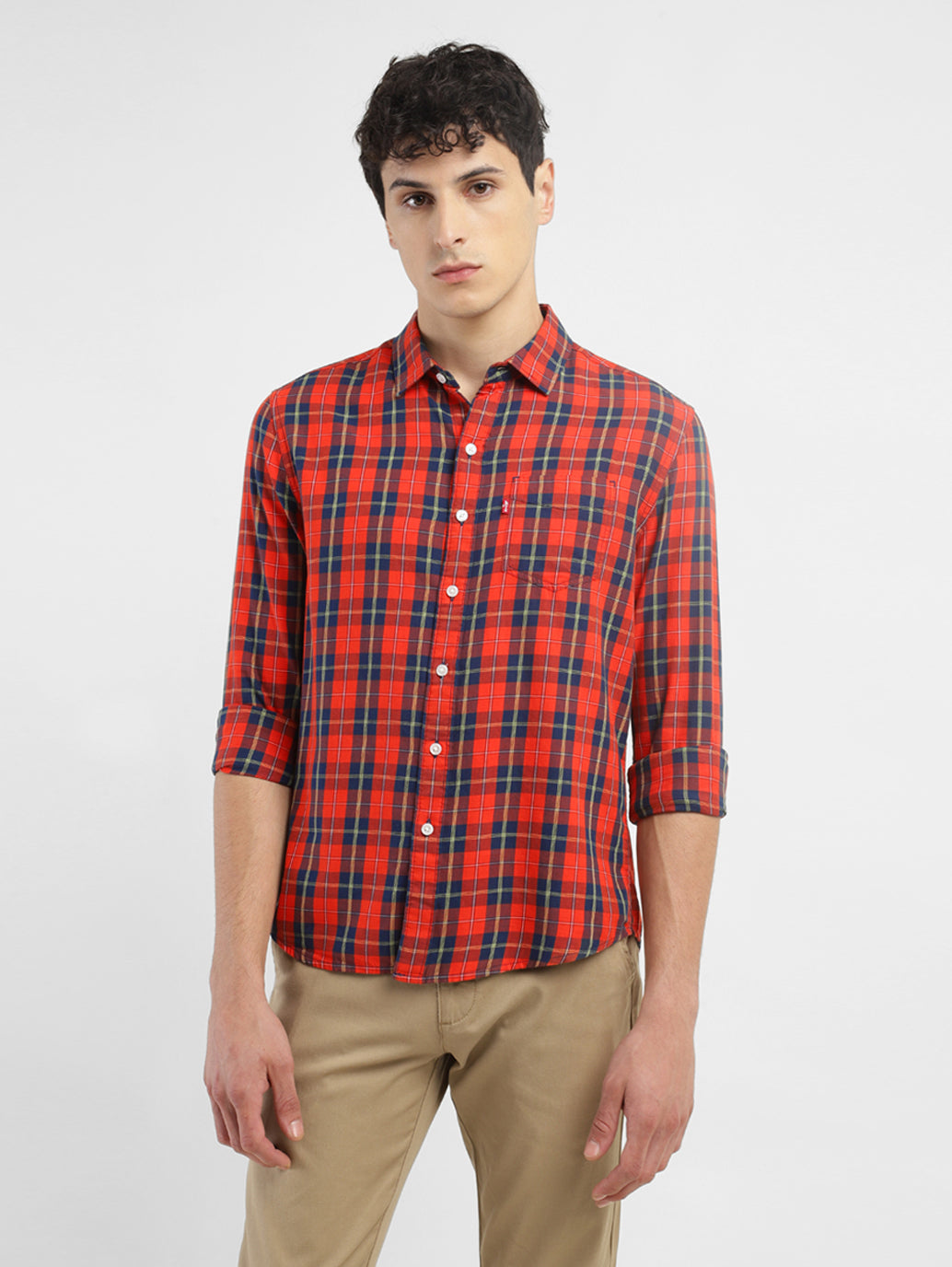 Men's Checkered Slim Fit Shirt