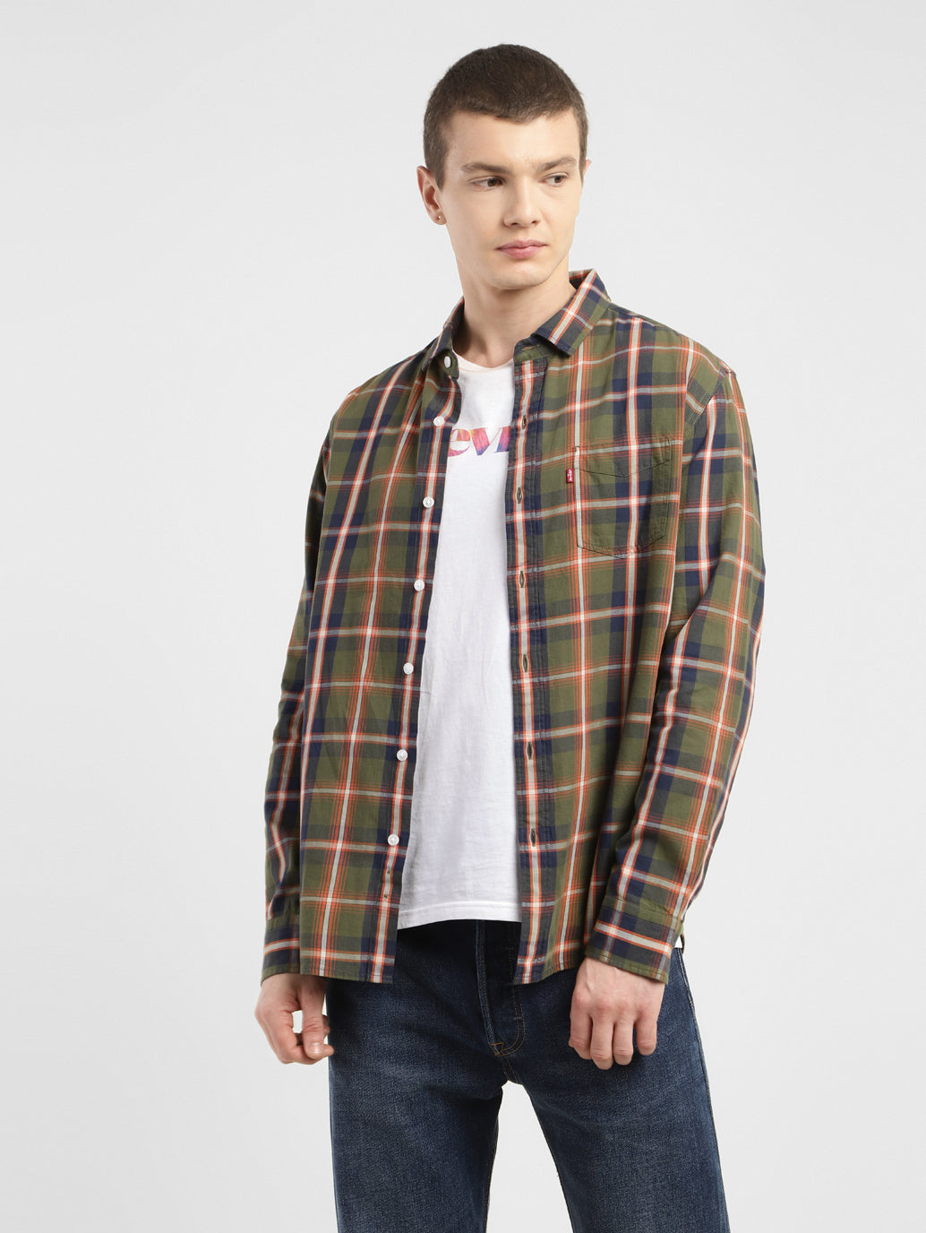 Men's Checkered Slim Fit Shirt