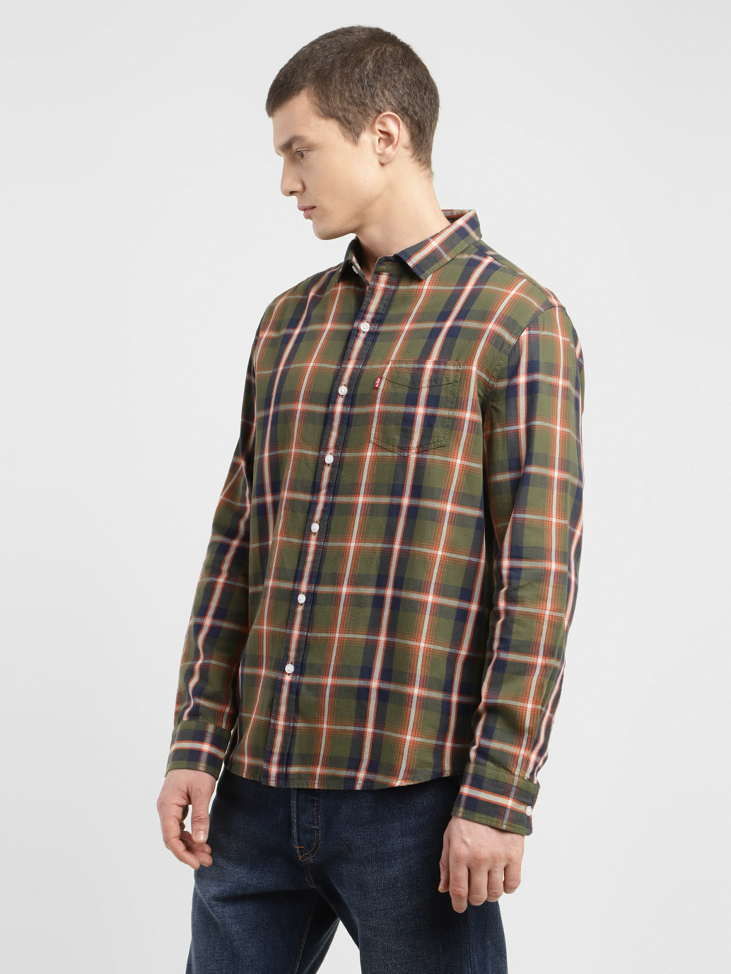 Men's Checkered Slim Fit Shirt