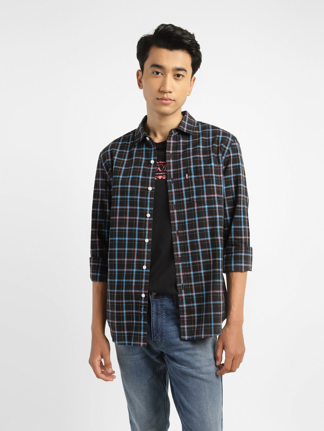 Men's Checked Slim Fit Shirt