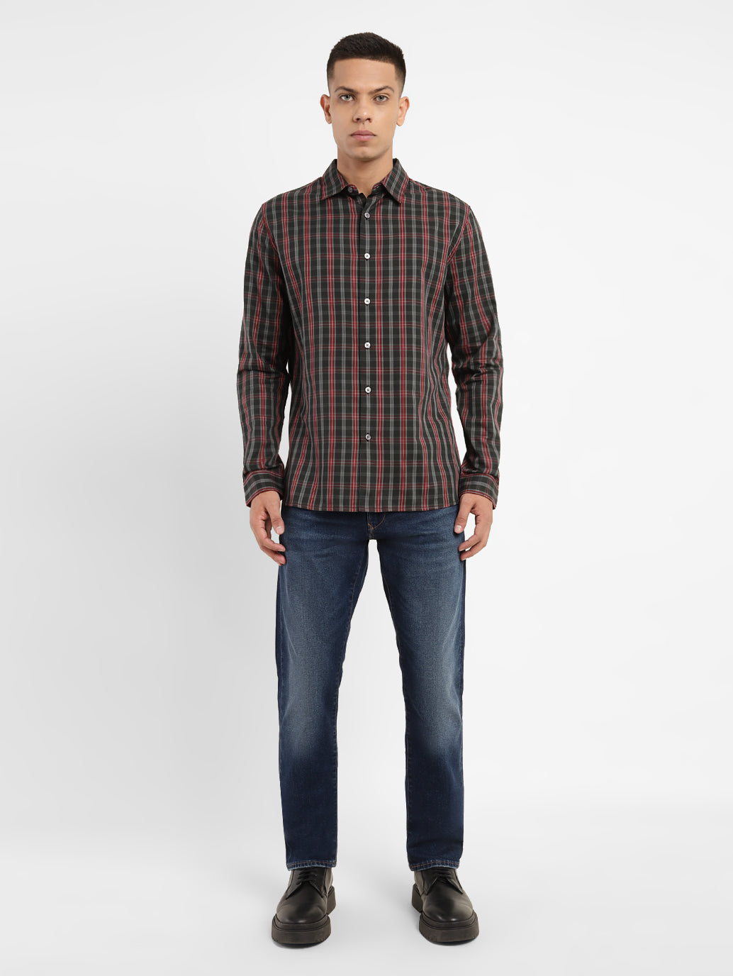 Men's Checked Slim Fit Shirt