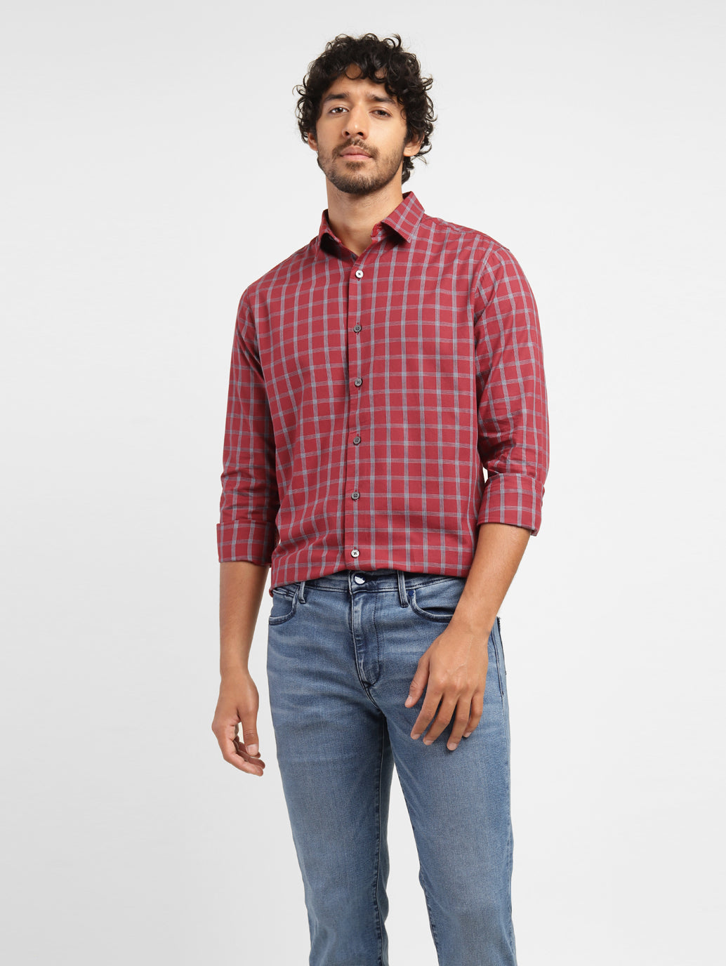 Men's Checkered Slim Fit Shirt