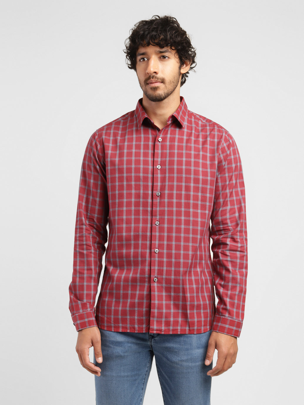Men's Checkered Slim Fit Shirt