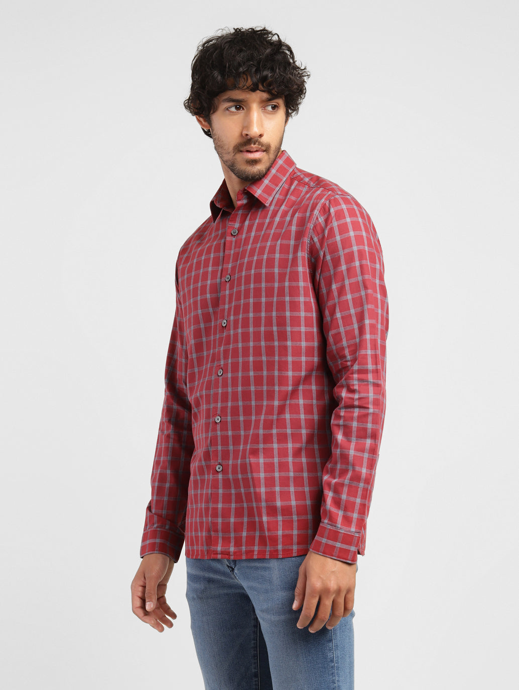 Men's Checkered Slim Fit Shirt