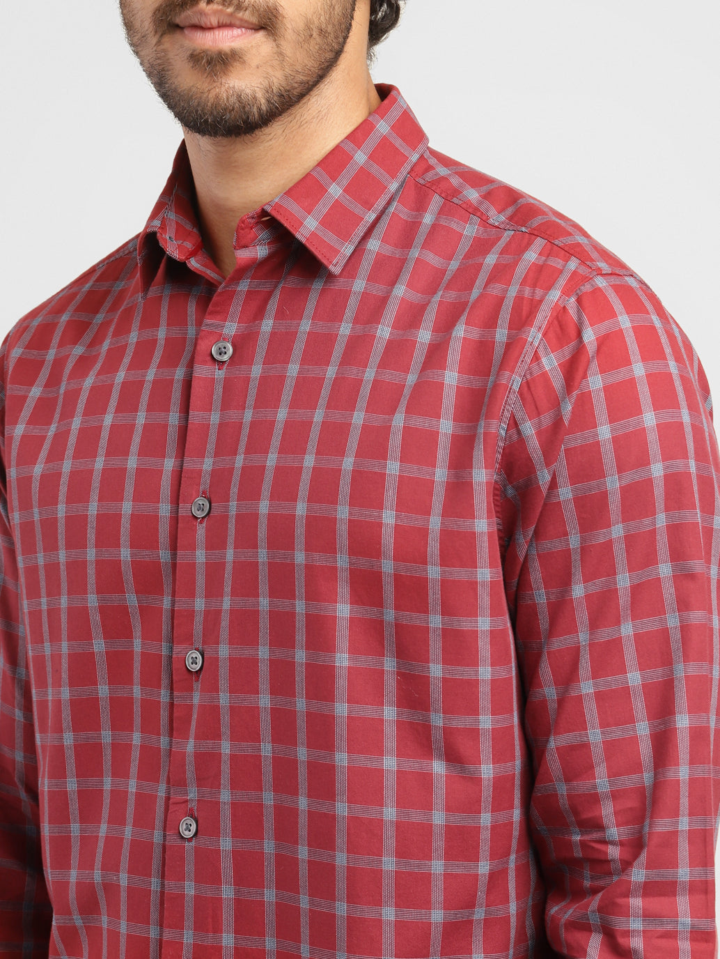 Men's Checkered Slim Fit Shirt