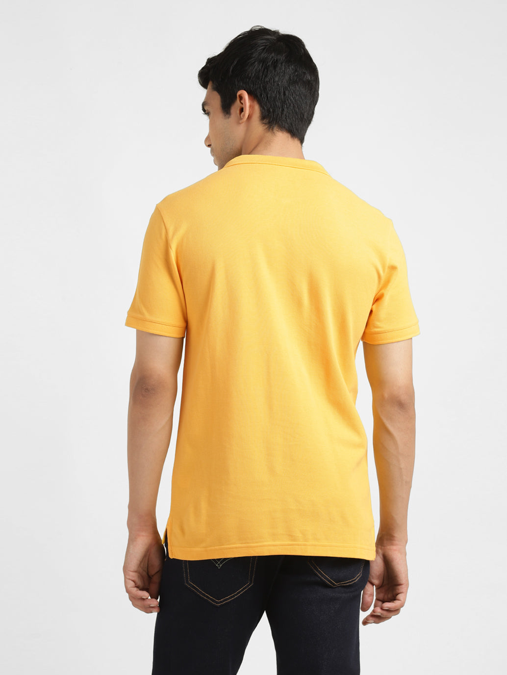 Men's Solid Polo Collar T-Shirt