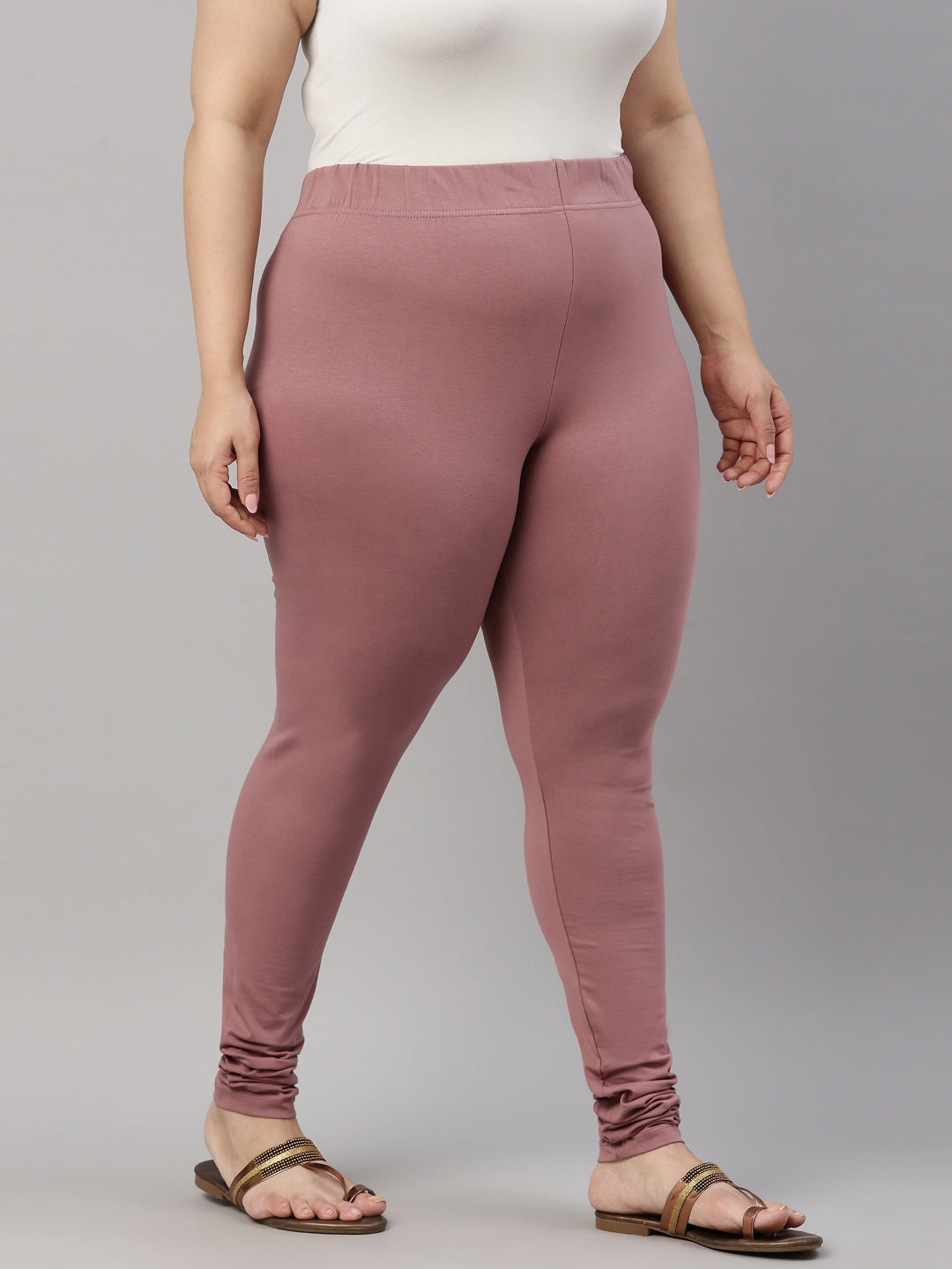 Dusty Voilet Cotton Stretch Churidar