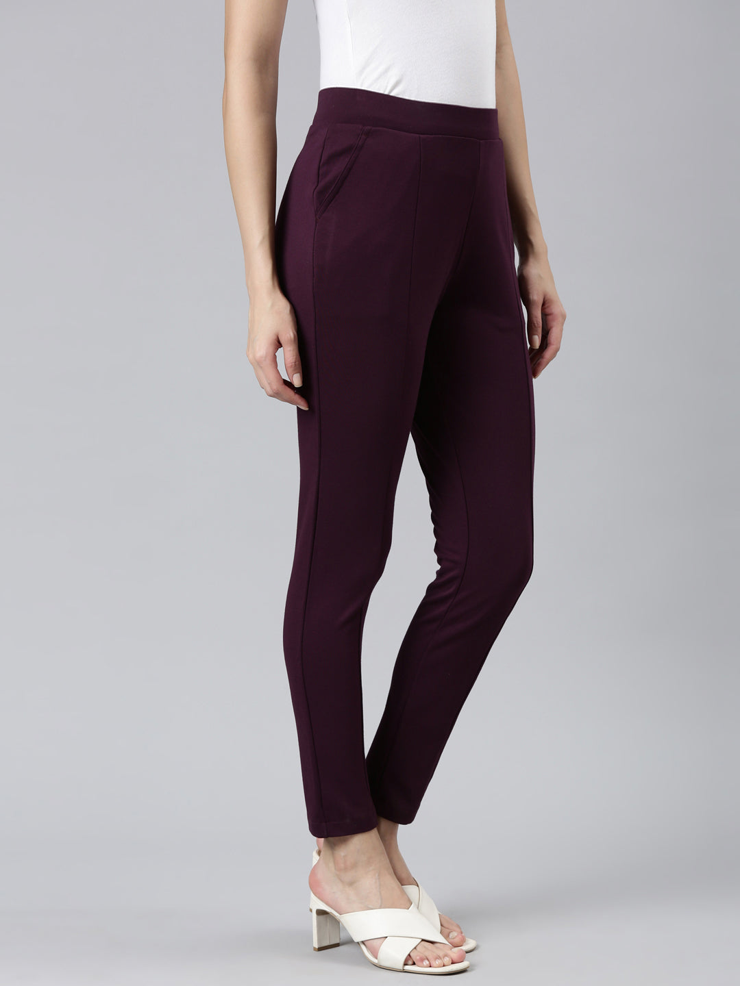 Dark Wine Roma Ponte Pants