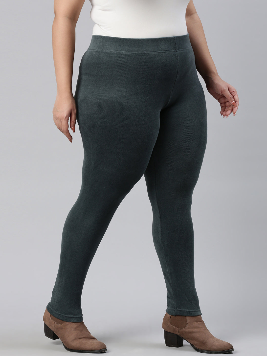 Olive Green Velour Ultra Warm Pants