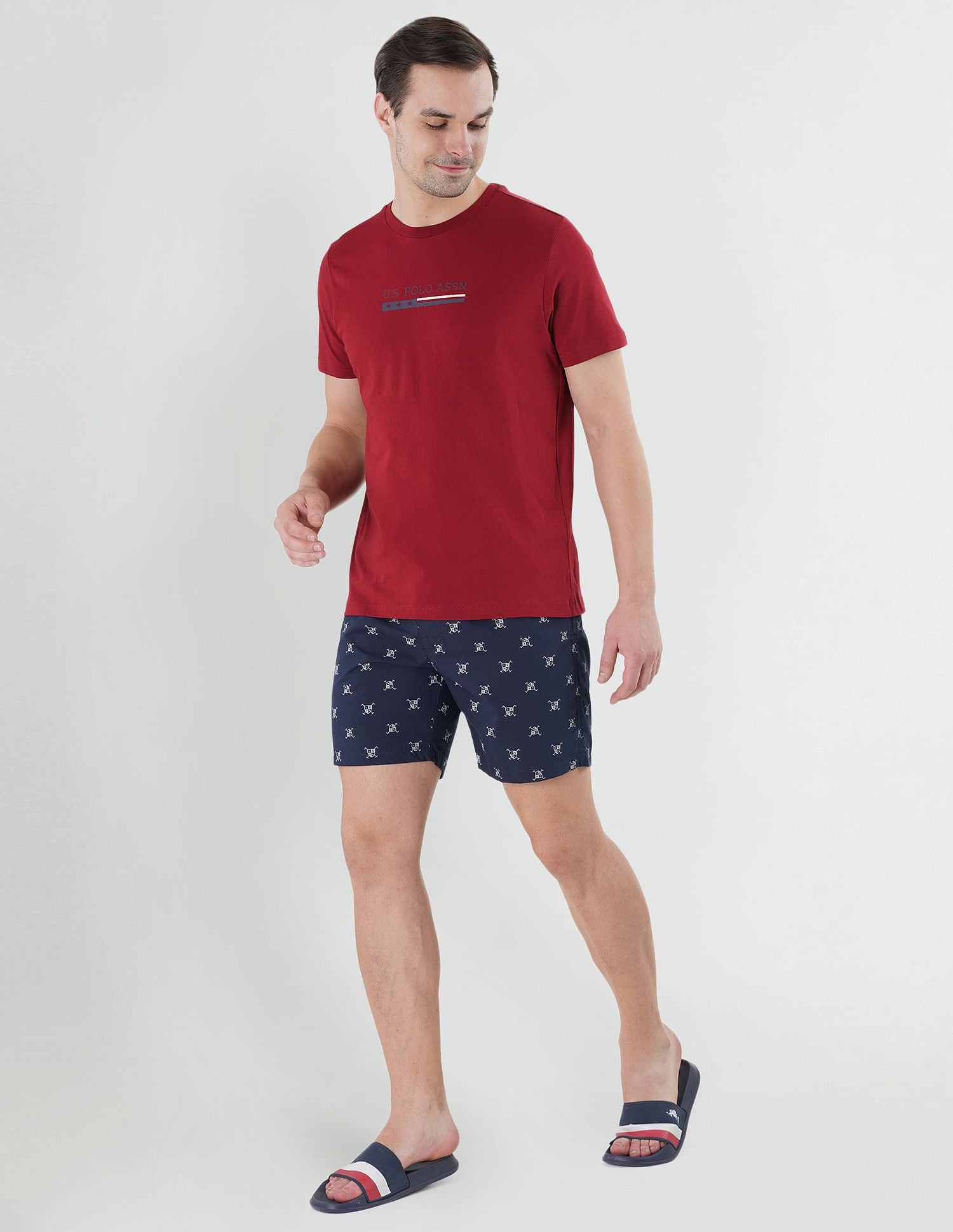 USPA Innerwear Crew Neck Brand Print LE001 Lounge T-Shirt - Pack Of 1
