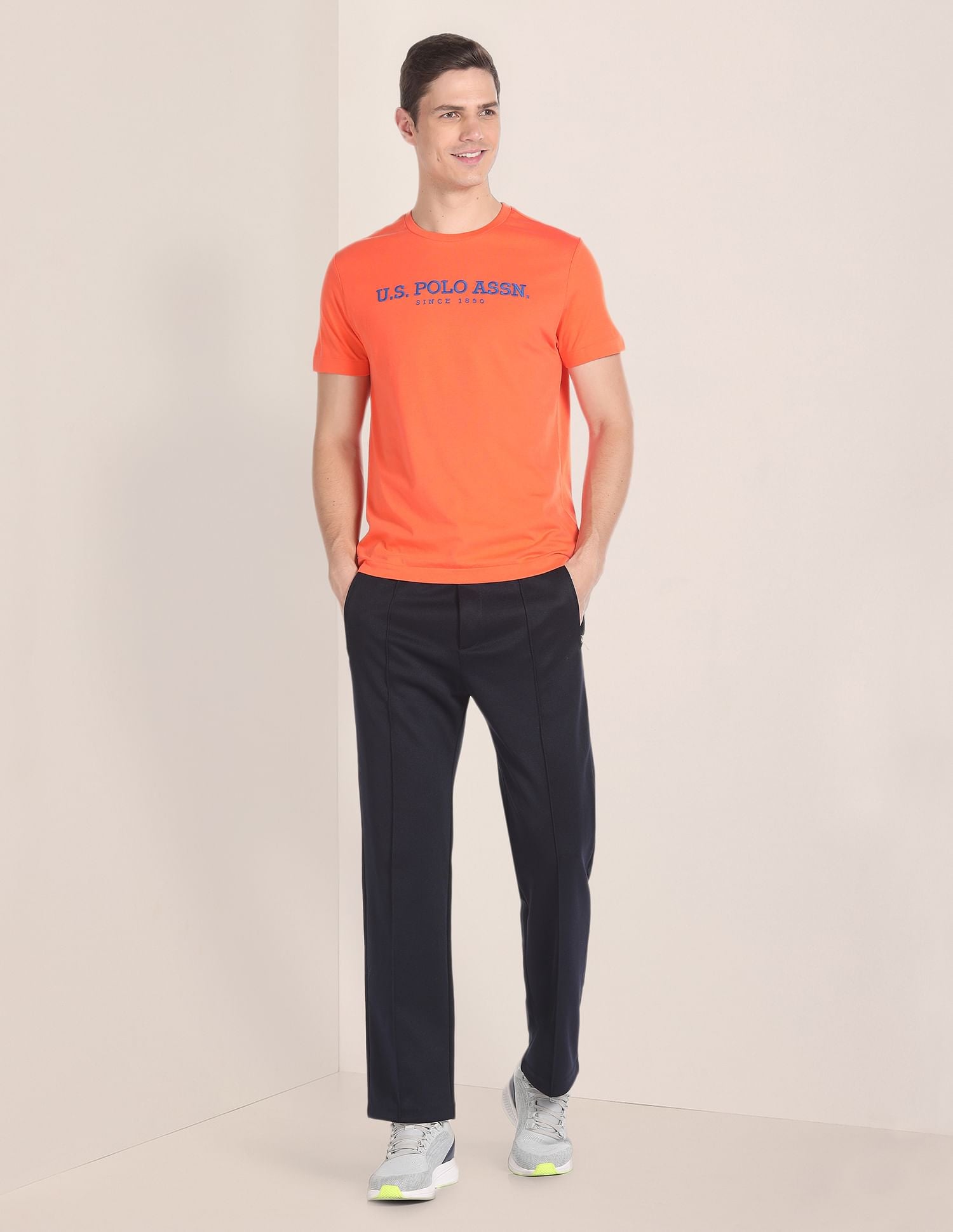 U.S. Polo Assn. Brand Embroidered Cotton T-Shirt