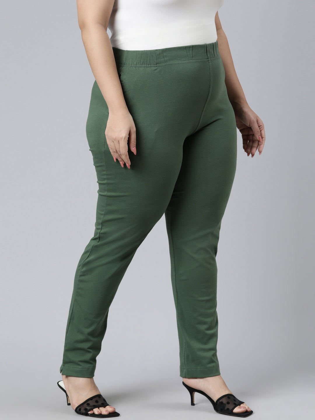 Evergreen Cotton Stretch Kurti Pants
