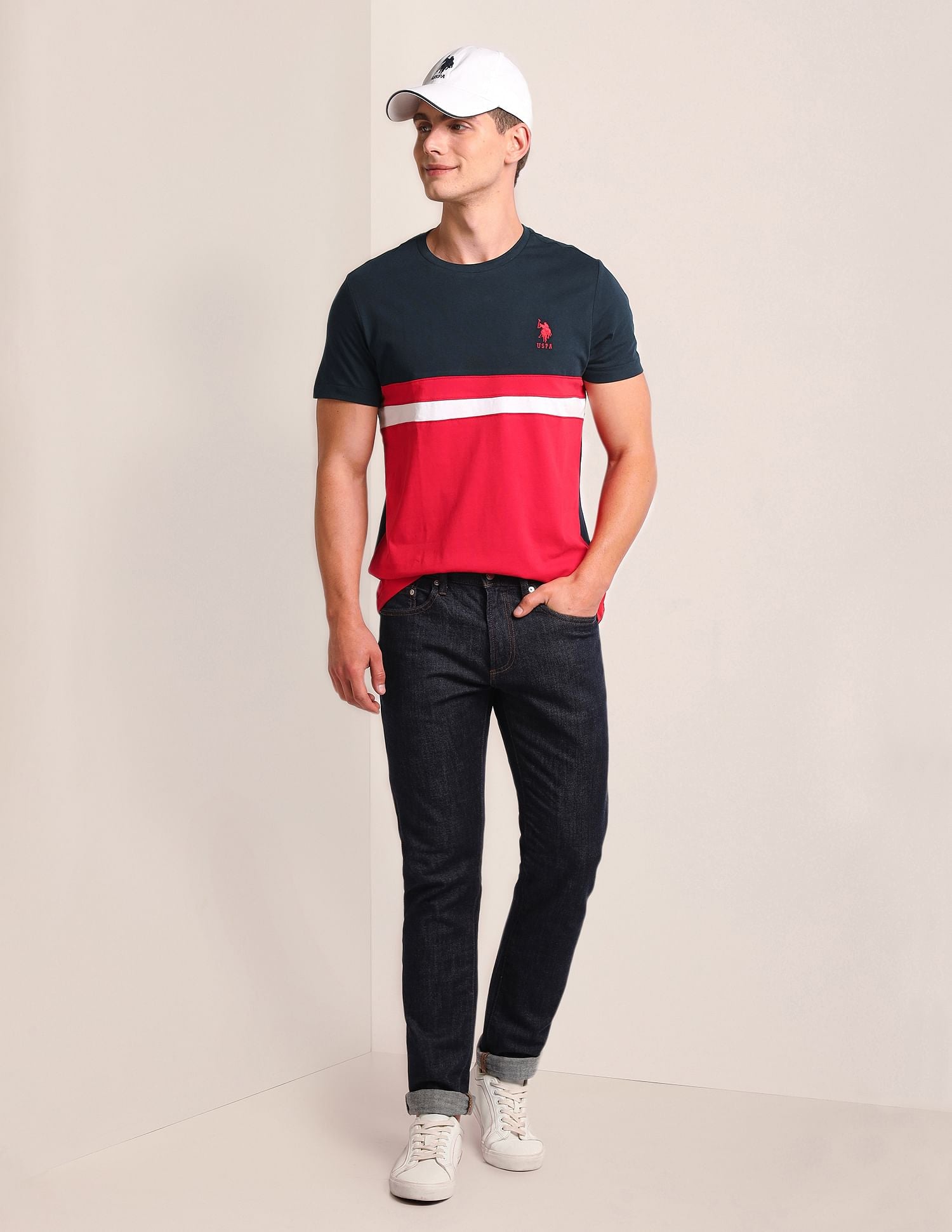 U.S. Polo Assn. Colour Block Slim Fit T-Shirt