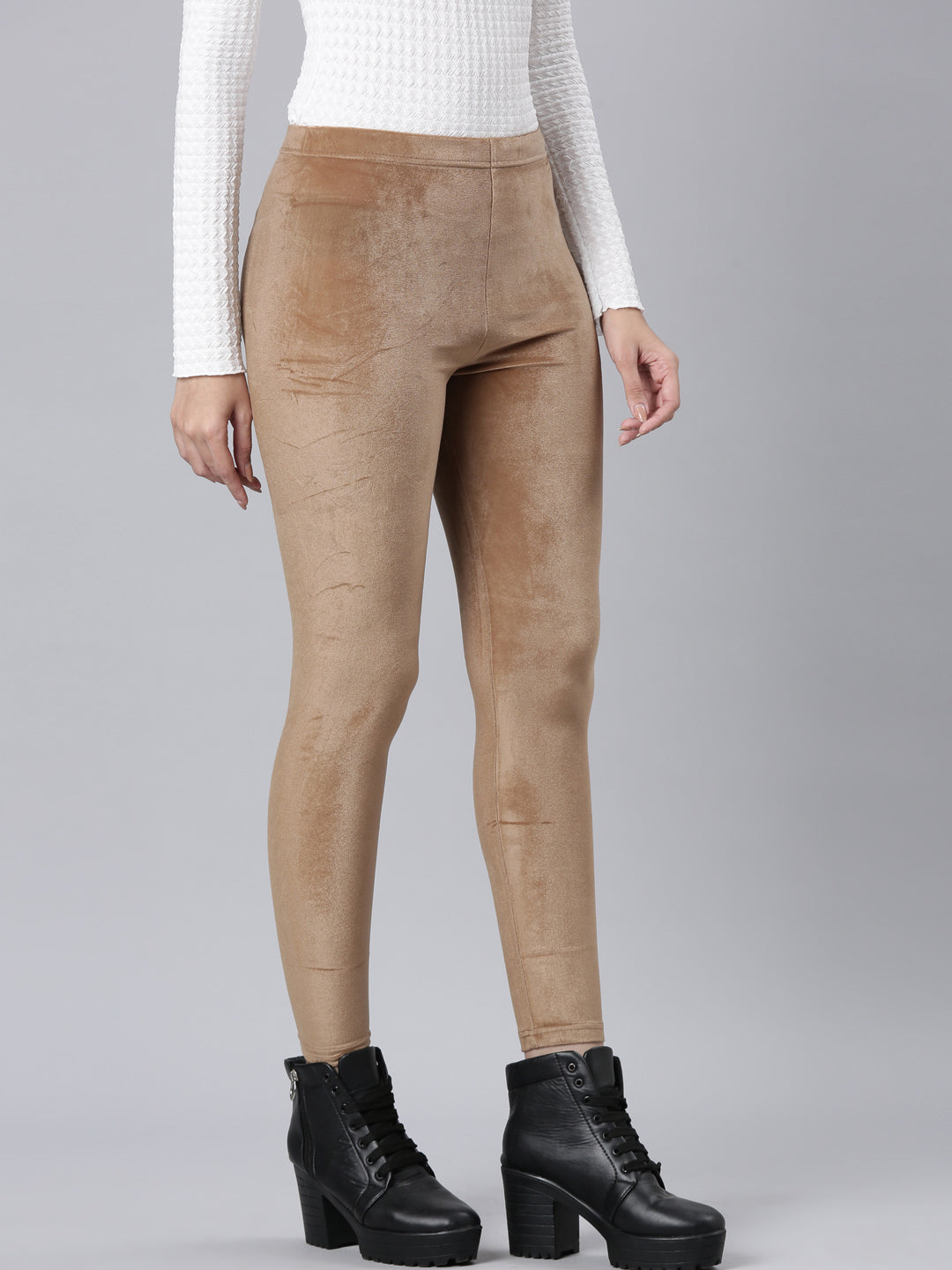 Wheat Velour Leggings