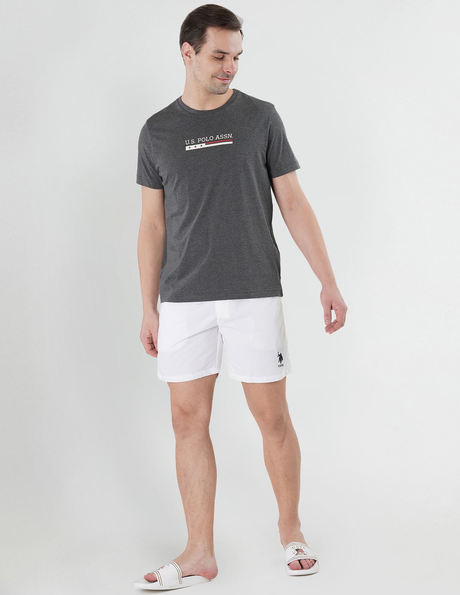 USPA Innerwear Crew Neck Brand Print LE001 Lounge T-Shirt - Pack Of 1