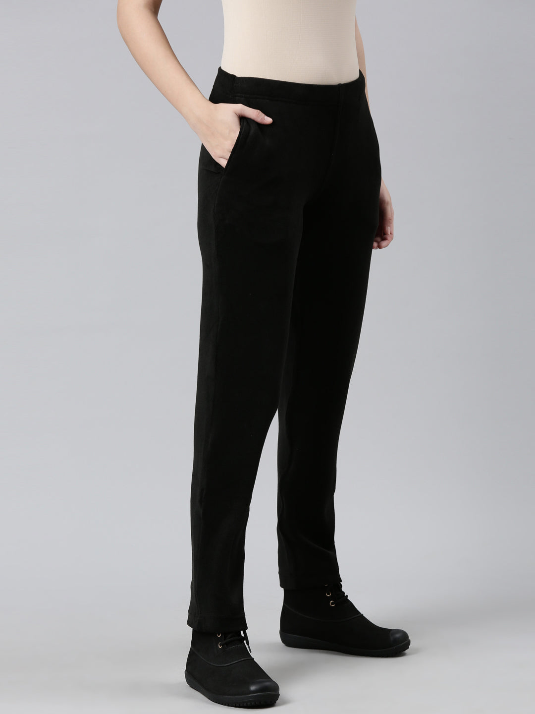 Black Velour Ultra Warm Pants