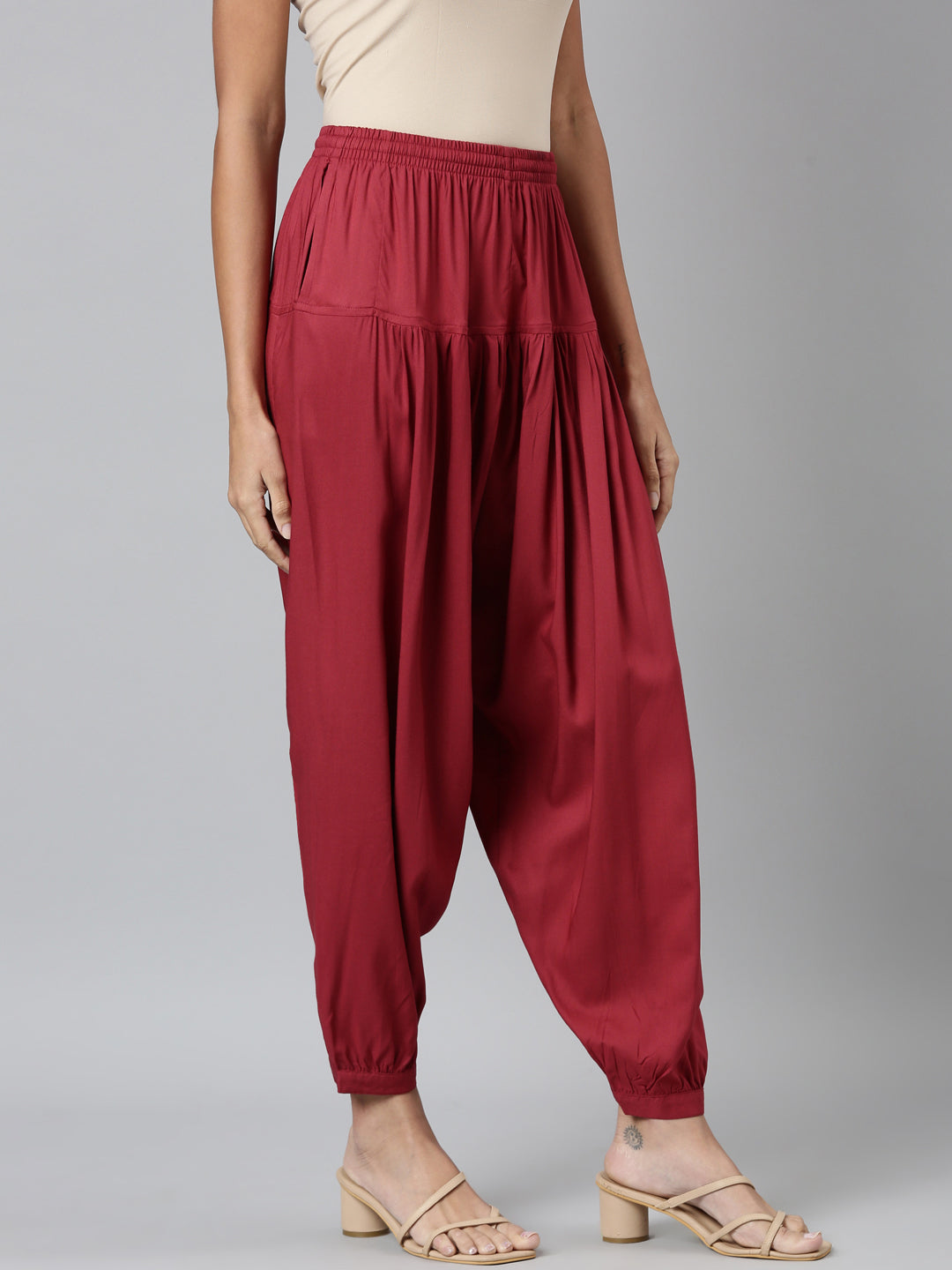 Cherry Woven Viscose Harem Pant