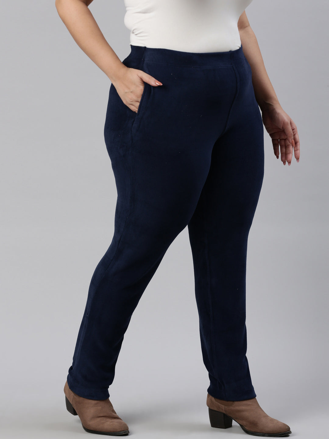 Navy Velour Ultra Warm Pants