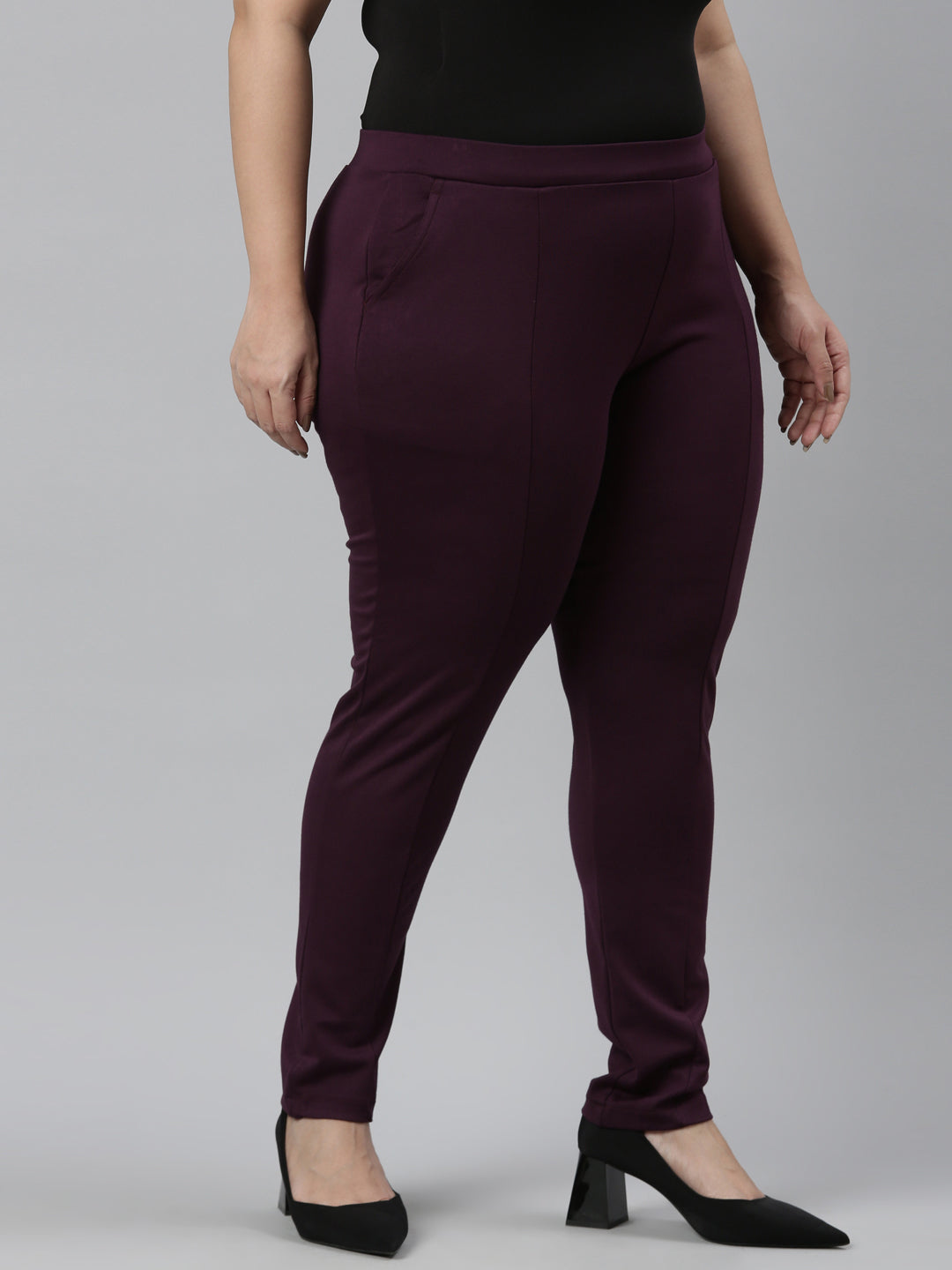 Dark Wine Roma Ponte Pants