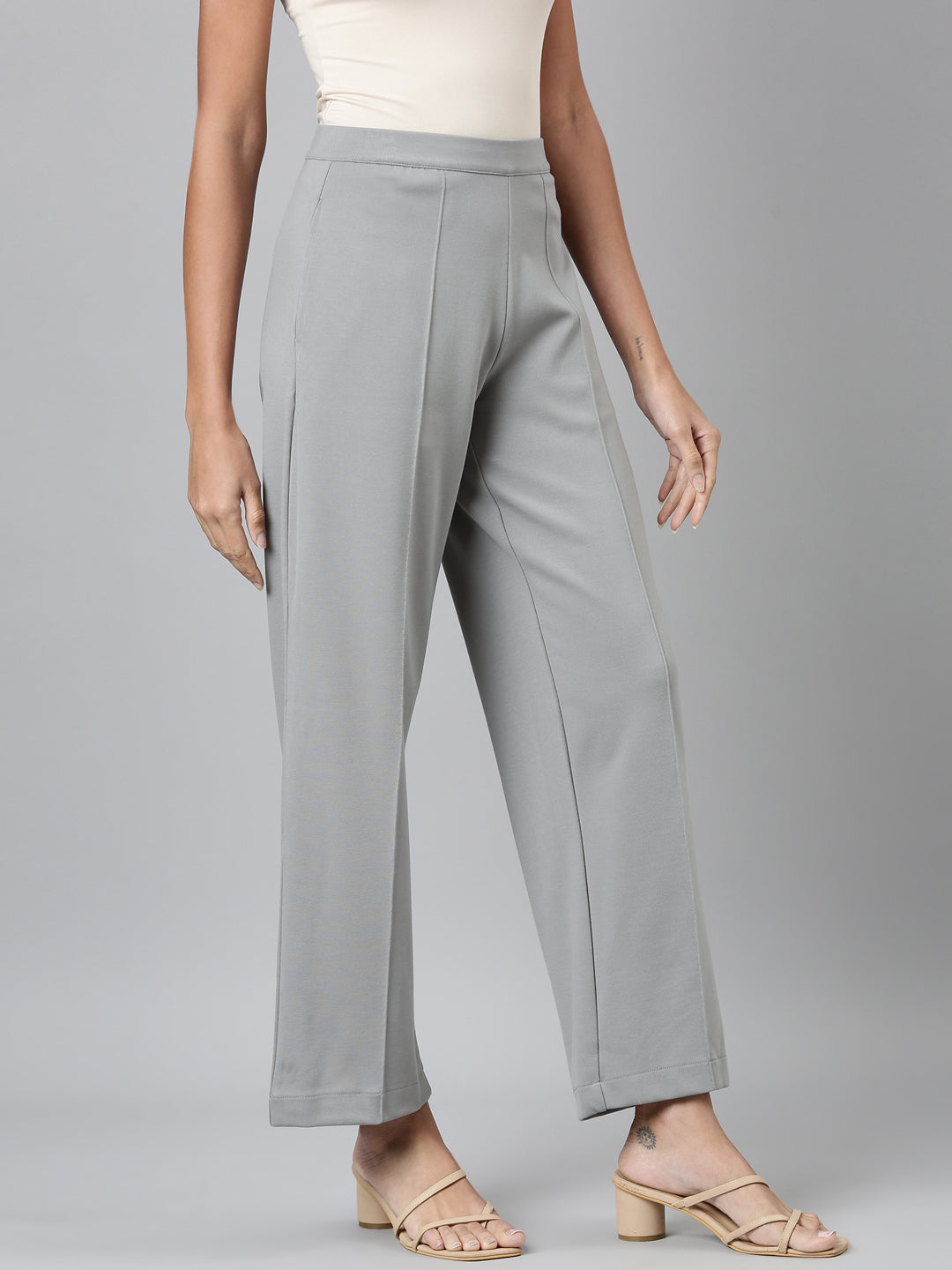 Dusty Green Roma Ponte Wide Pants