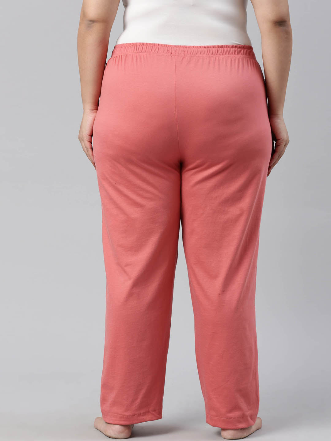 Dusty Pink Cotton Knit Lounge Pants