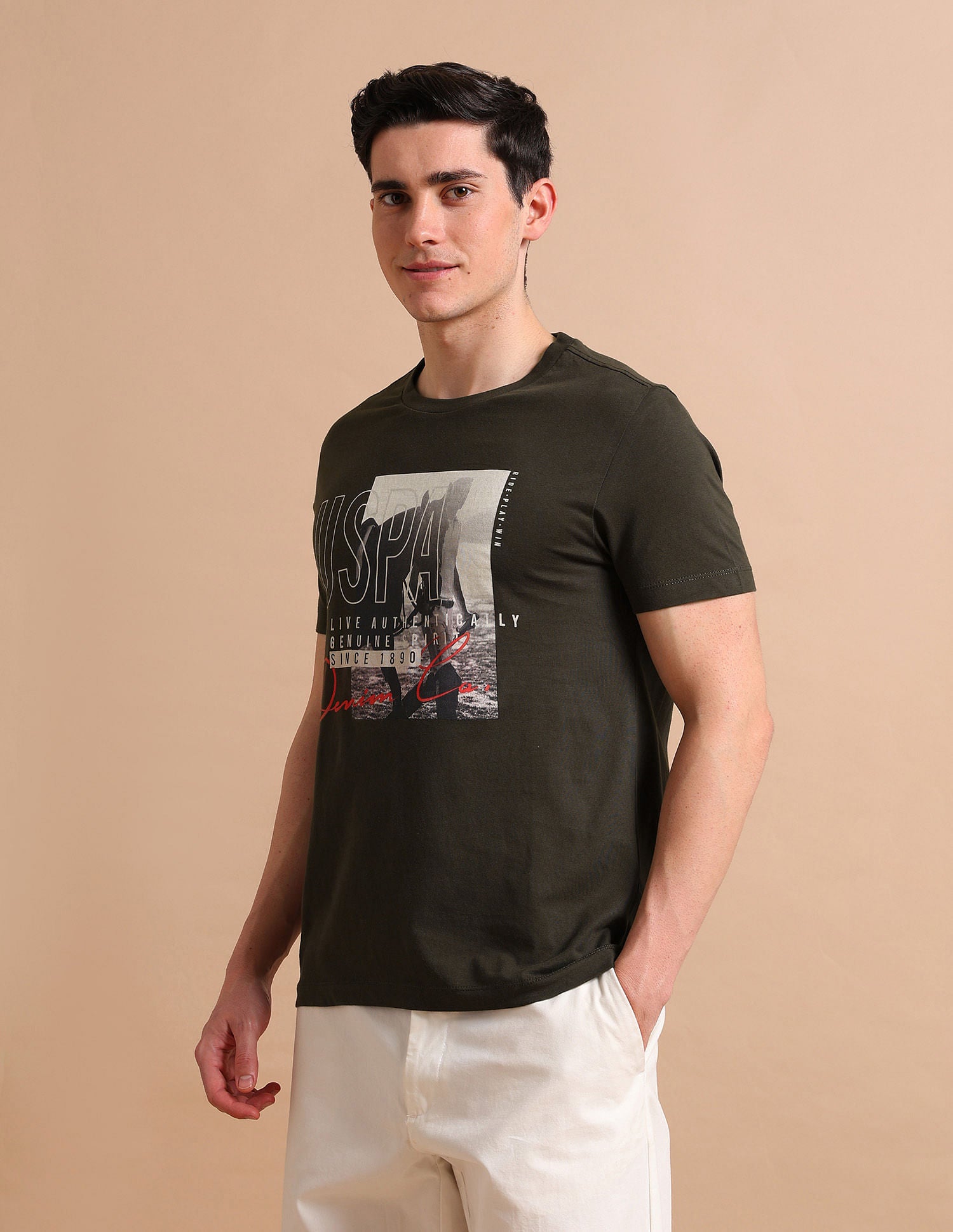 U.S. Polo Assn. Denim Co. Photo Print T-Shirt