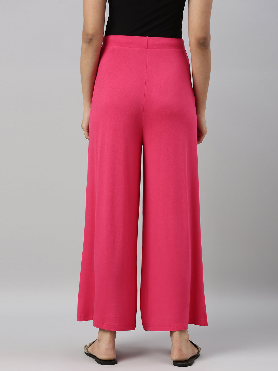 Young Fuchsia Viscose Knit Palazzo