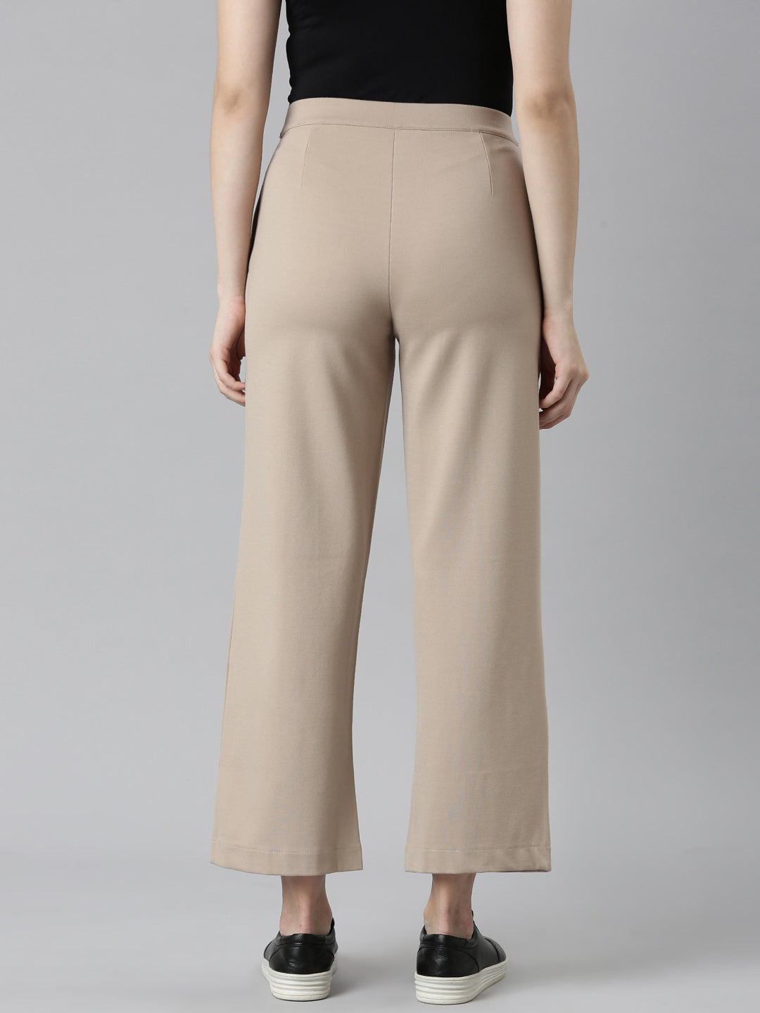 Beige Roma Ponte Wide Pants