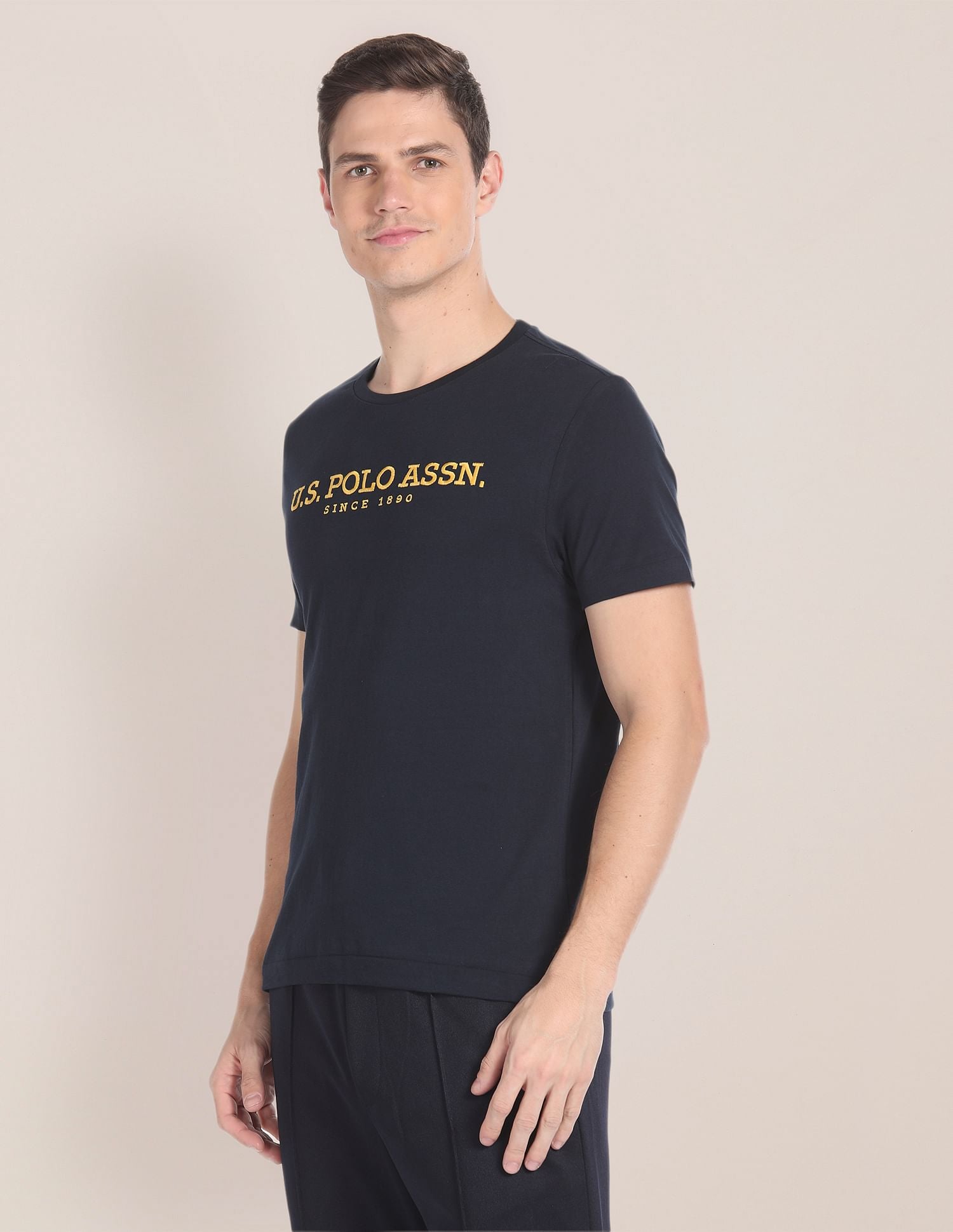 Brand Embroidered Cotton T-Shirt