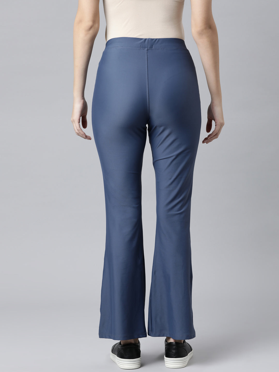 Jeans Blue Nylon Stretch Bell Bottom