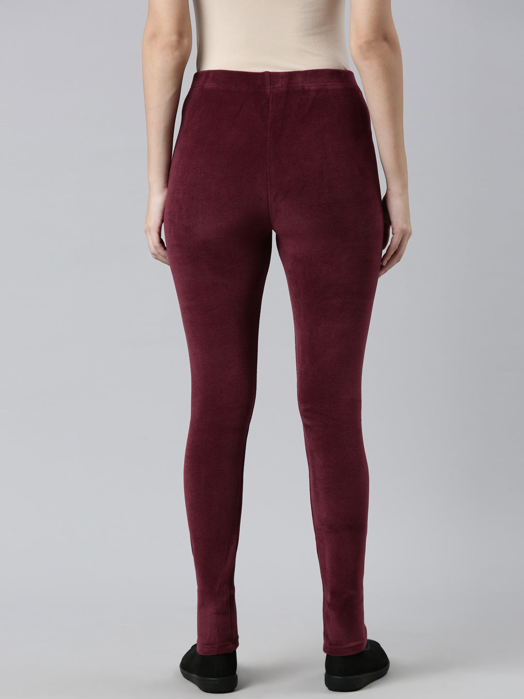 Maroon Velour Ultra Warm Leggings