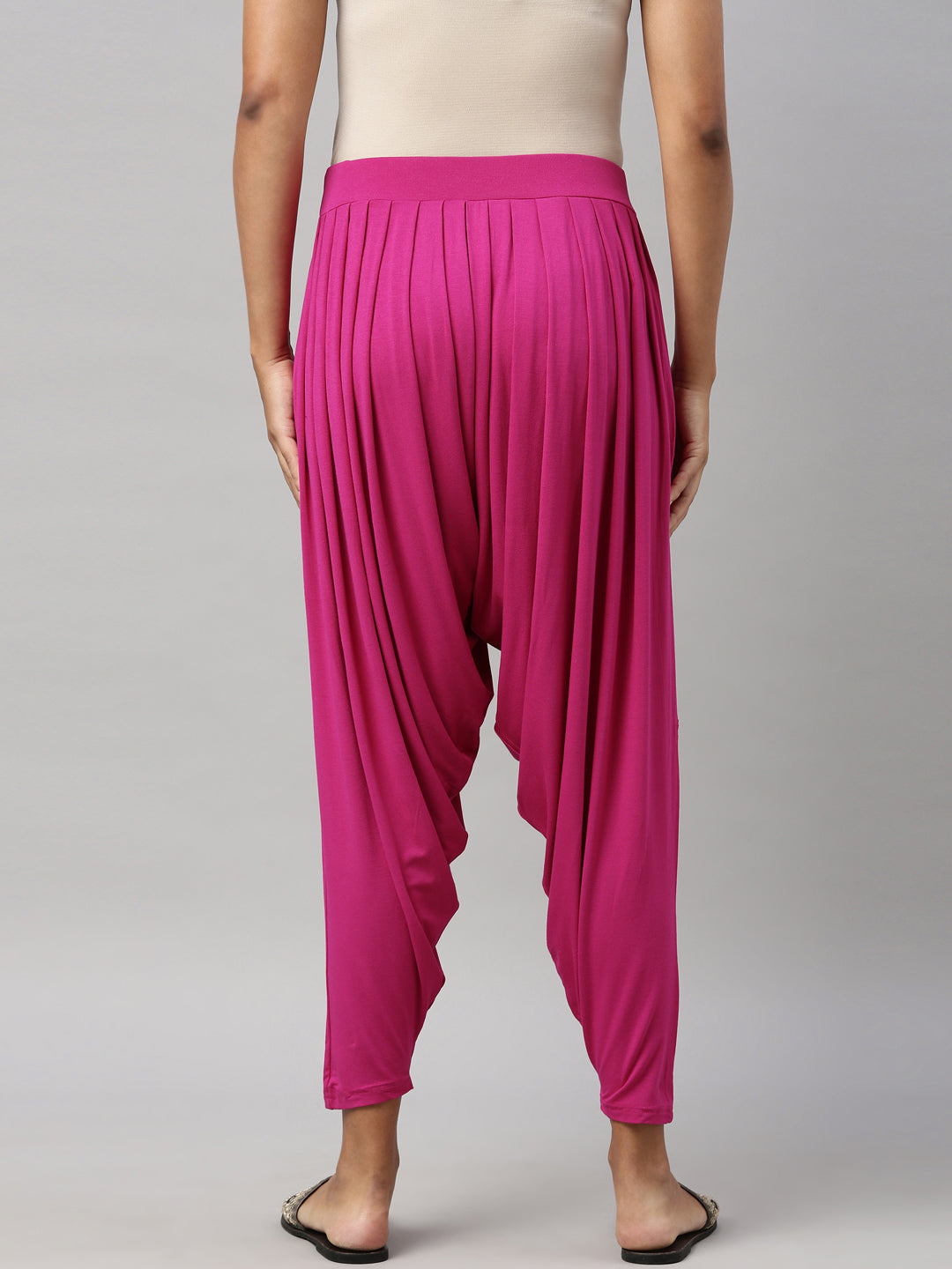 Dark Rose Viscose Stretch Patiala