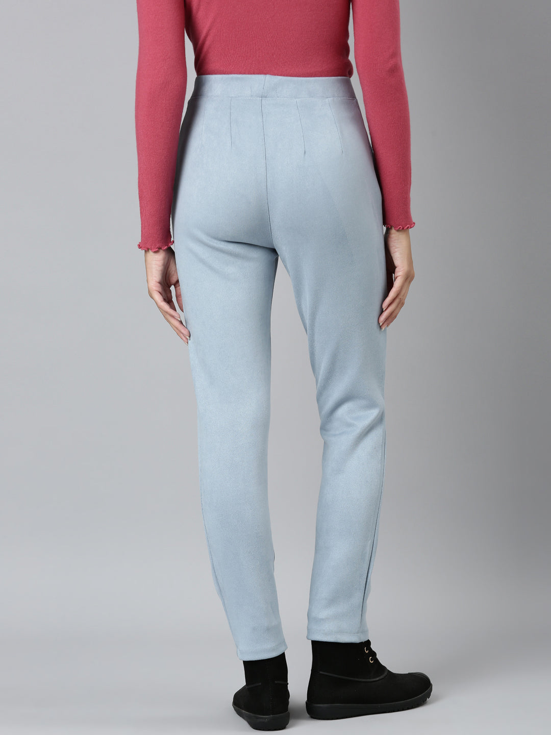 Aqua Poly Stretch Suede Tregging