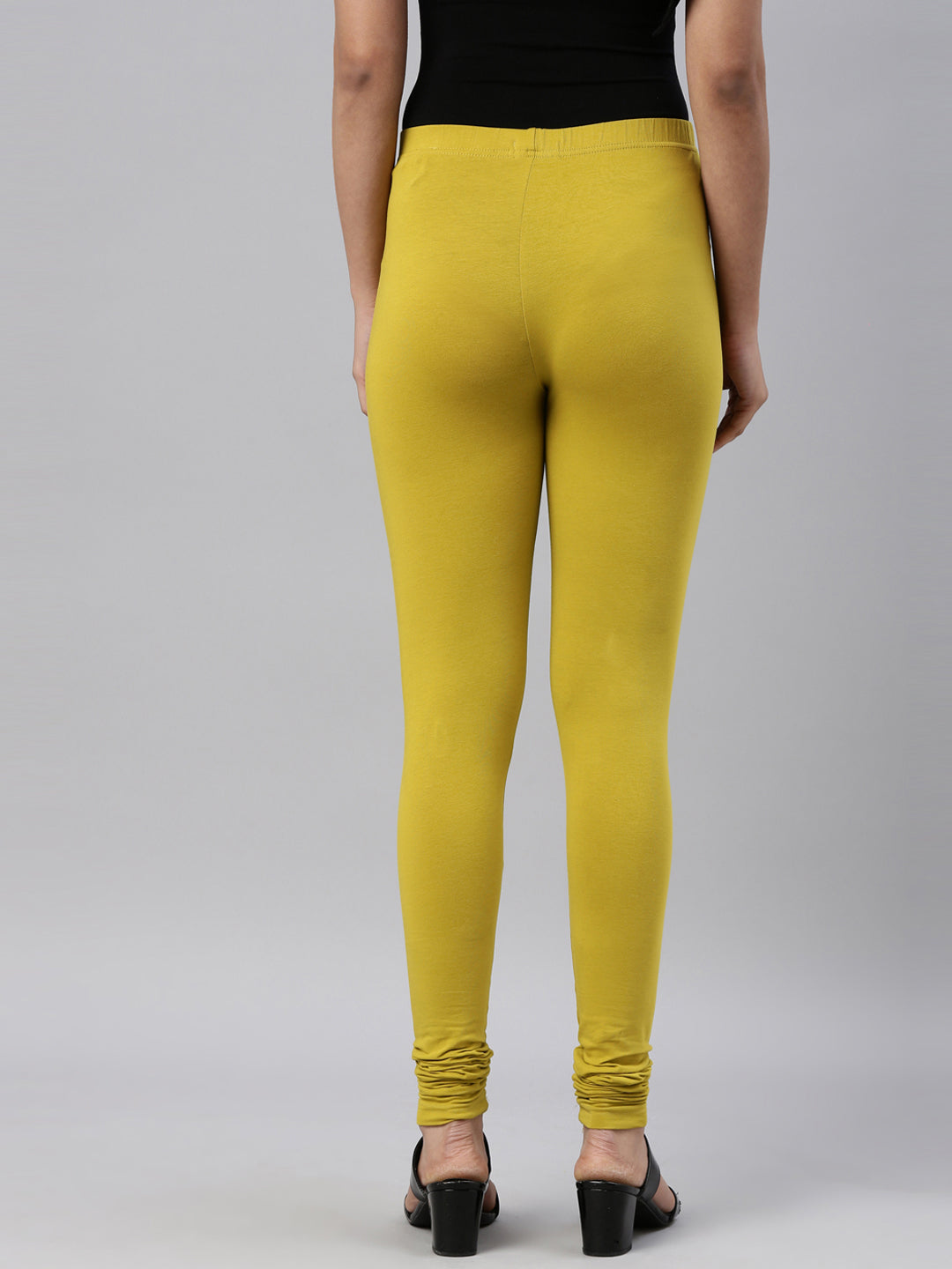 Parrot Green Cotton Stretch Churidar