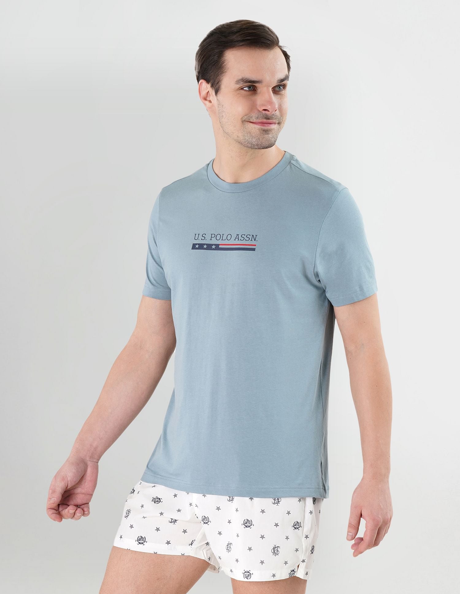 Crew Neck Brand Print LE001 Lounge T-Shirt - Pack Of 1