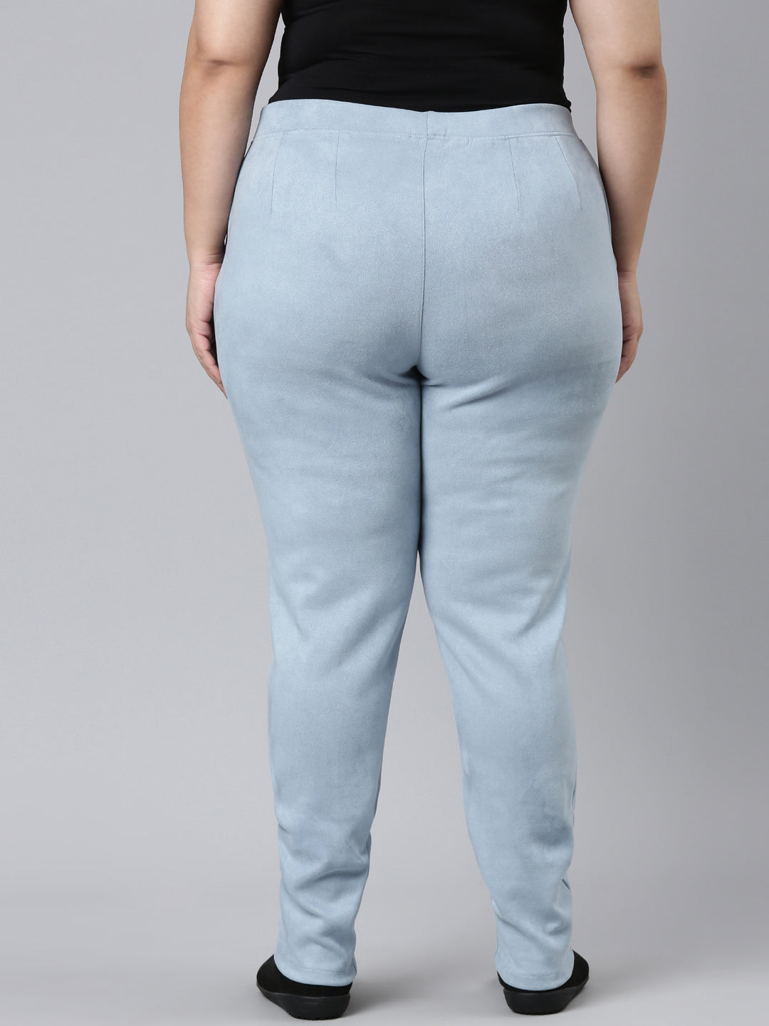 Aqua Poly Stretch Suede Tregging