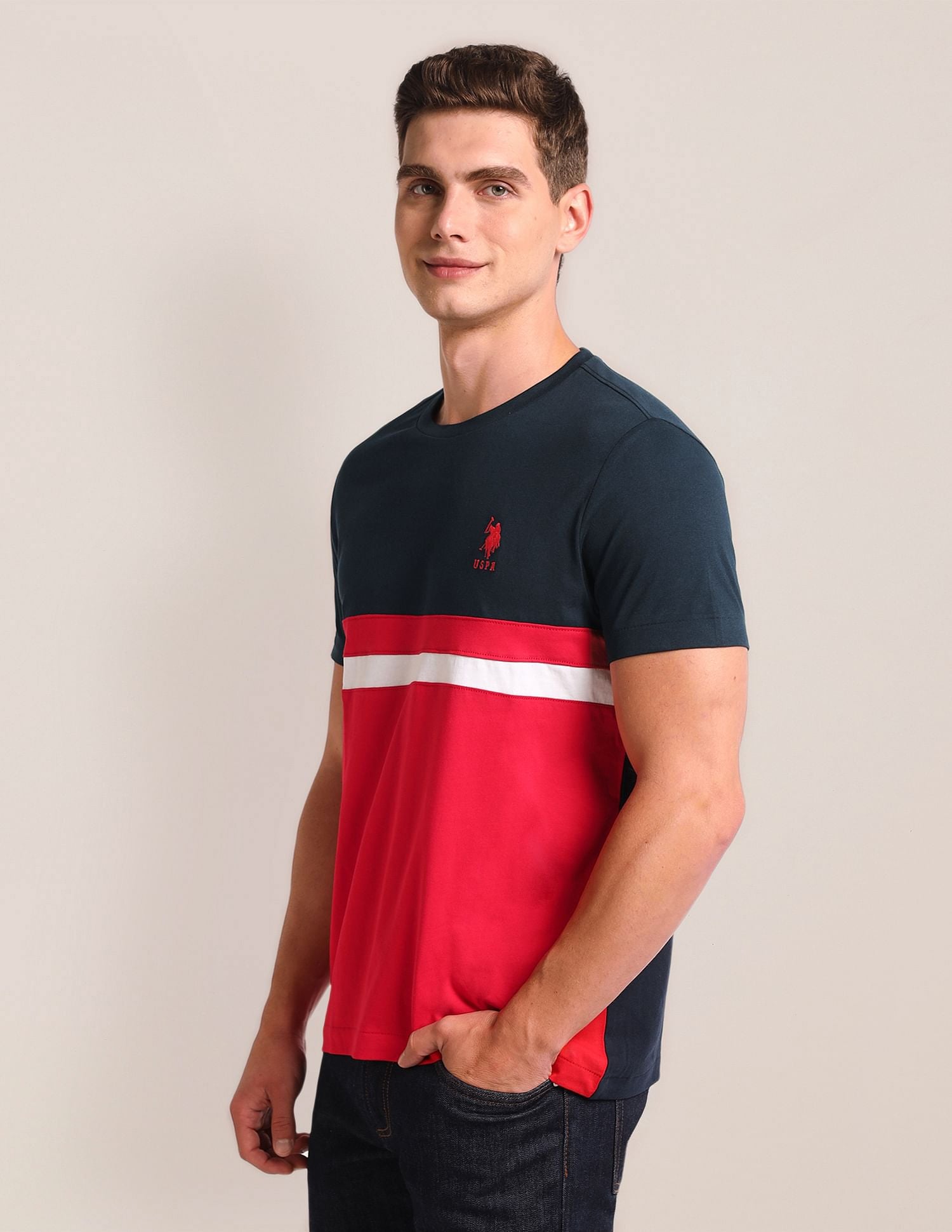 U.S. Polo Assn. Colour Block Slim Fit T-Shirt
