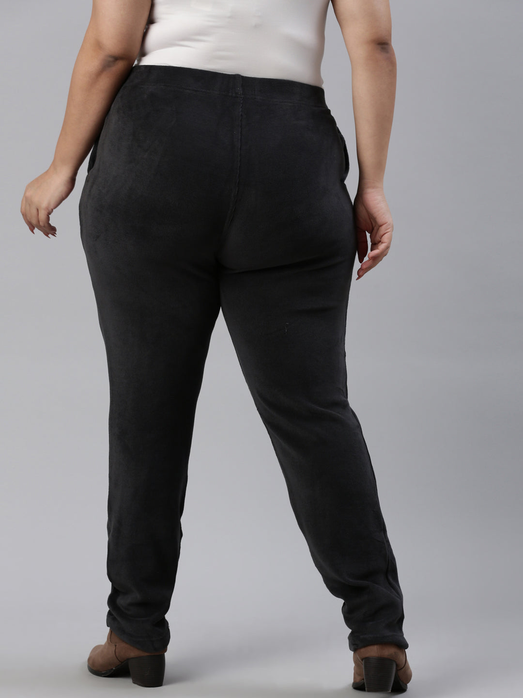 Silver Grey Velour Ultra Warm Pants