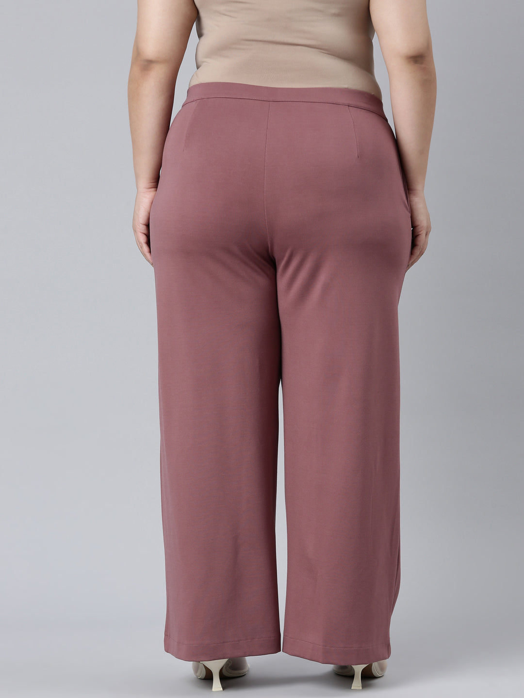 Light Brown Roma Ponte Wide Pants