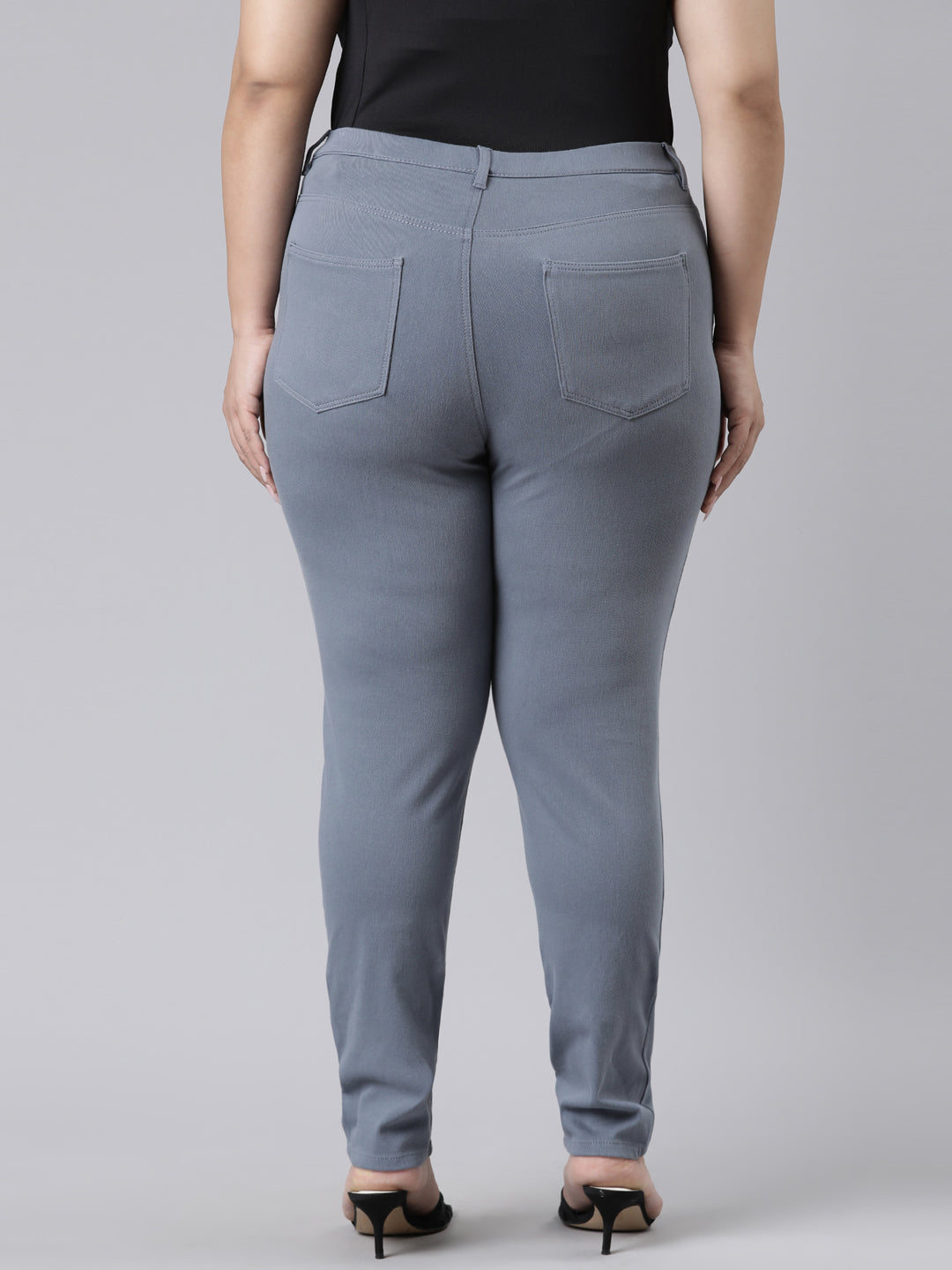 Jeans Blue Cotton Polyester Super Stretch Jeggings