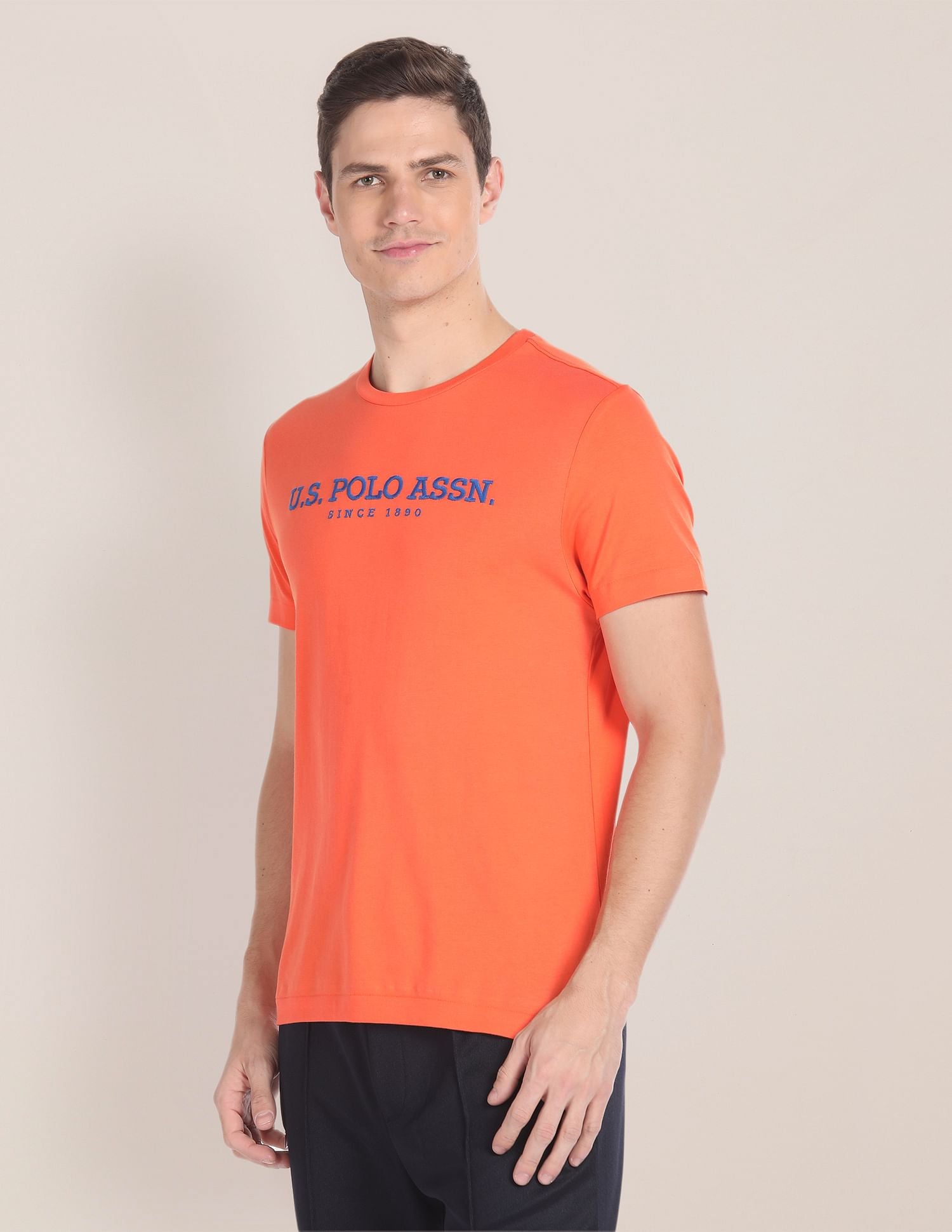 U.S. Polo Assn. Brand Embroidered Cotton T-Shirt