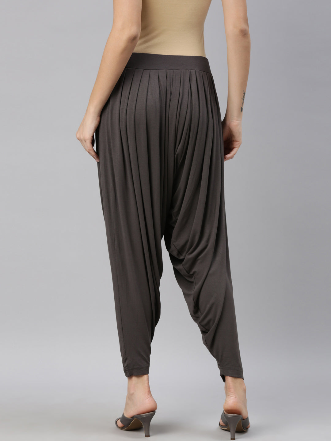 Silver Grey Viscose Stretch Patiala