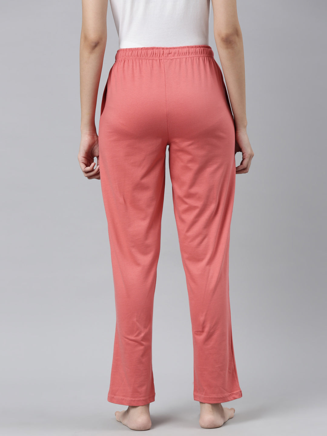 Dusty Pink Cotton Knit Lounge Pants