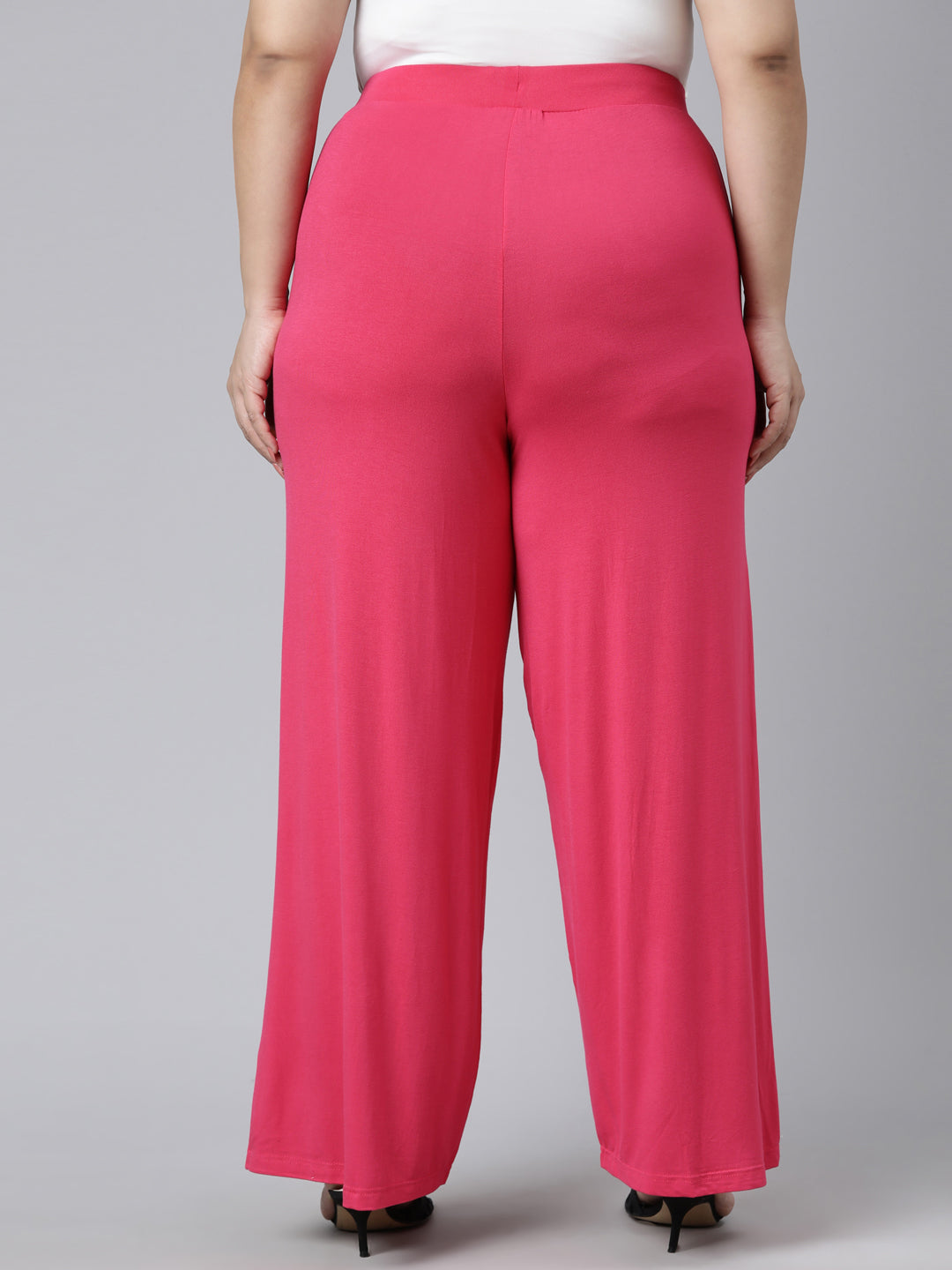 Young Fuchsia Viscose Knit Palazzo