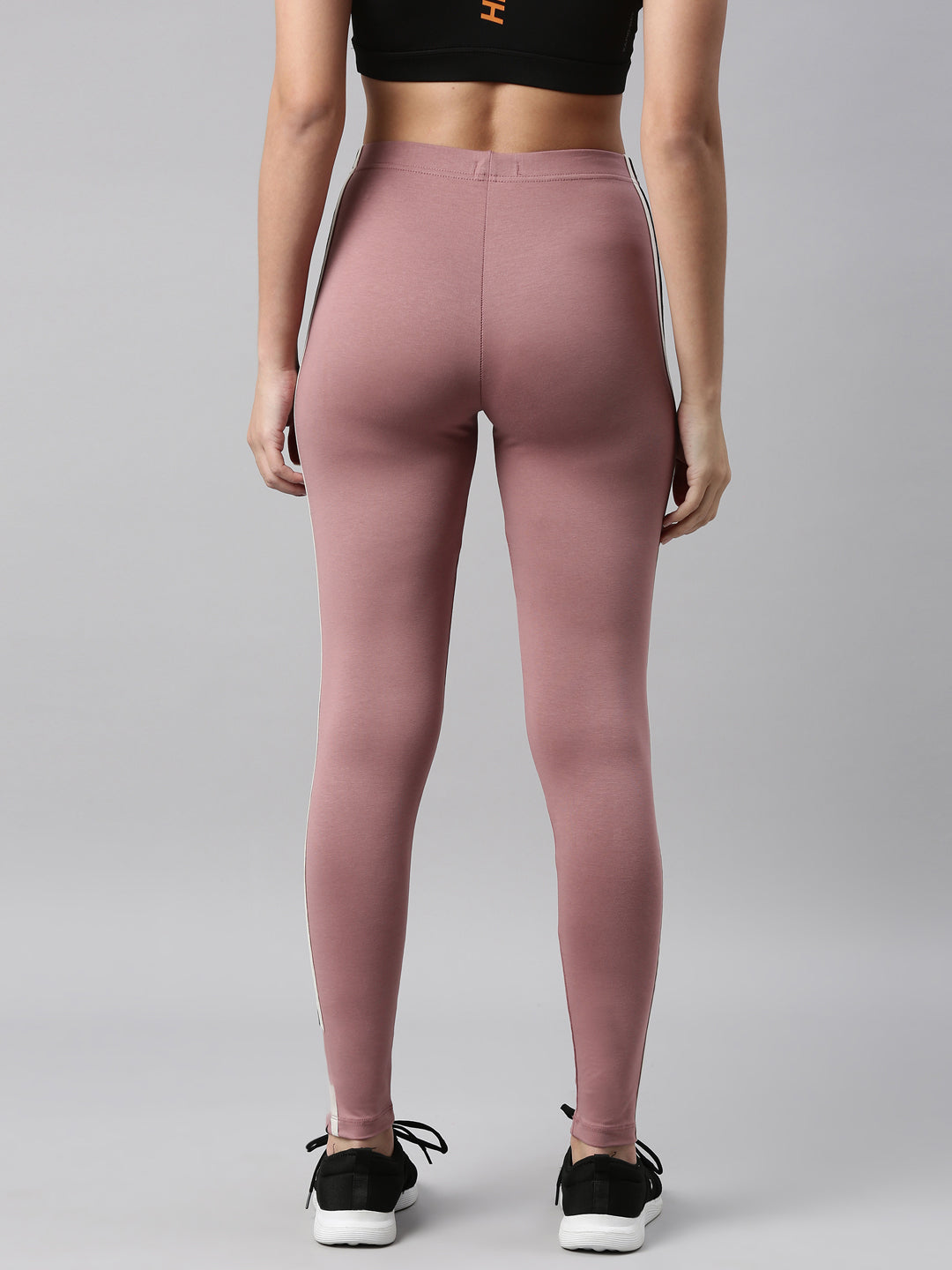 Dusty Voilet Cotton Stretch Two Tone Side Stripe Track Pant