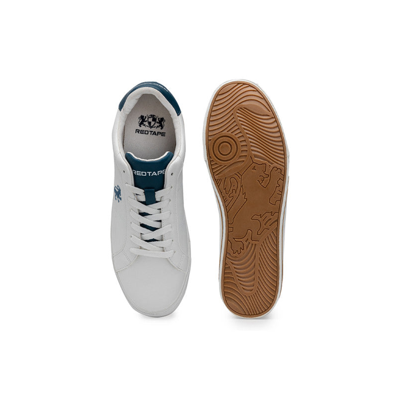 Men White & Multi Sneakers