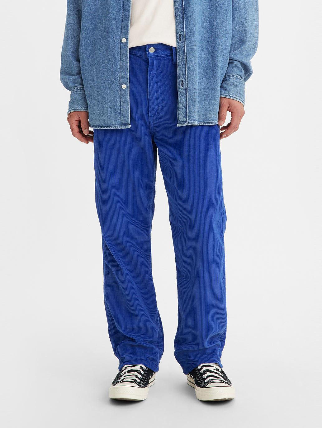 Men's Blue Loose Fit Trousers
