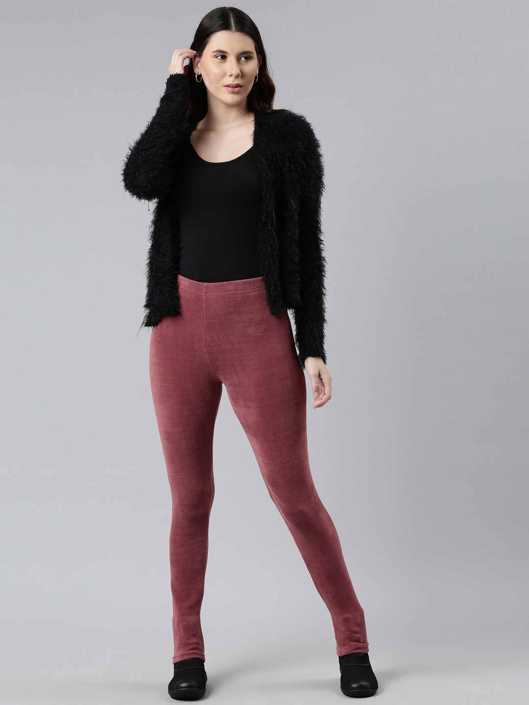 Light Wine Velour Ultra Warm Pants