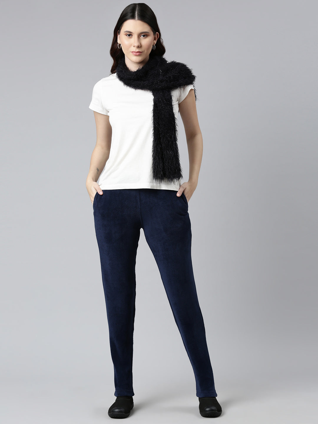 Navy Velour Ultra Warm Pants